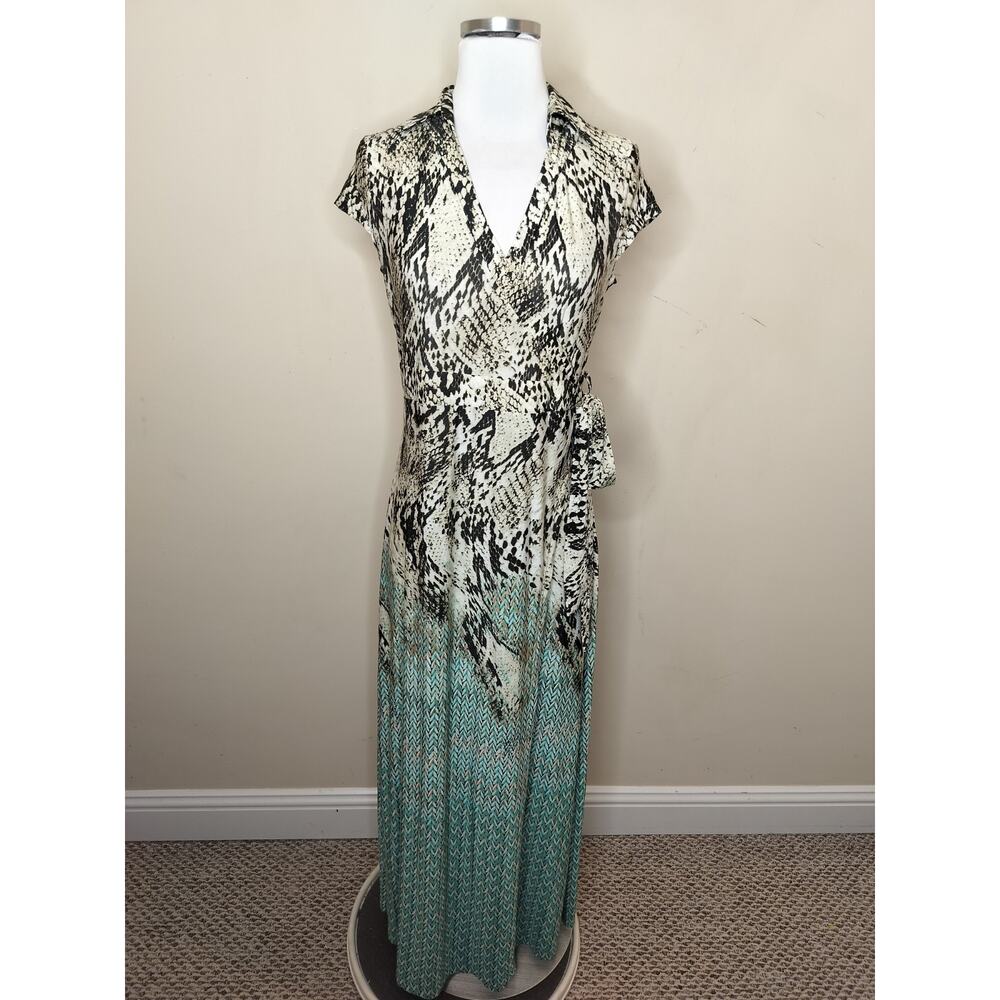 Milano Maxi Dress Wrap Dress Snake Pattern +‎ Geometric